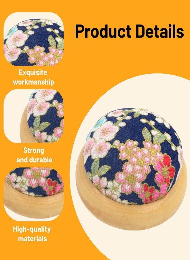 Buildcon Pin Cushion, Sakura Design Sewing Pin Holder for Needles, Perfect for DIY Crafts, Quilting and Embroidery, 7cm Diameter, 3.85cm Height - Image 2